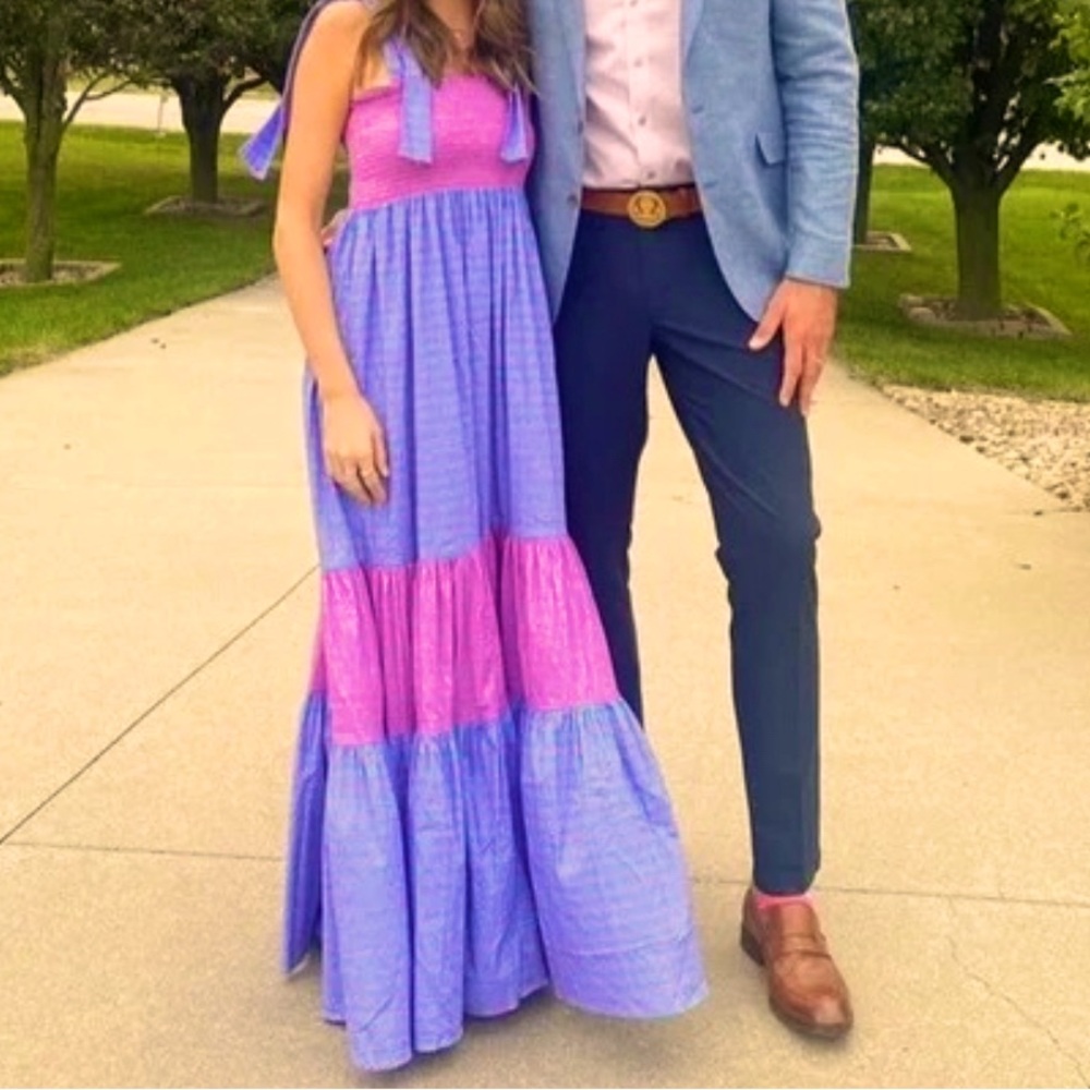 Sheridan French Kelly Dress in Bubblegum Sky Dotty. Size M. New without tags